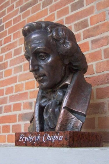 Escultura titulada "Frederic Chopin  (P…" por Gennadij Jerszow, Obra de arte original, Bronce