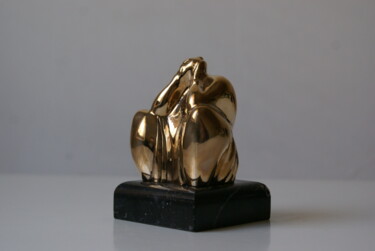 Skulptur mit dem Titel "Gold Kozak" von Gennadij Jerszow, Original-Kunstwerk, Bronze