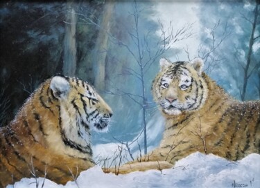Painting series Animals 7 Картина под названием "Painting series Ani…" - Геннадий Мисан, Подлинное произведение искусства, Масло Установлен на Подрамн…