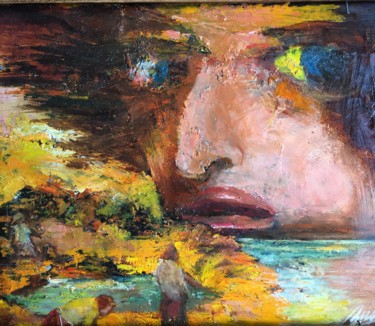 Рисунок под названием "Взор" - Геннадий Зуев, Подлинное произведение искусства, Масло