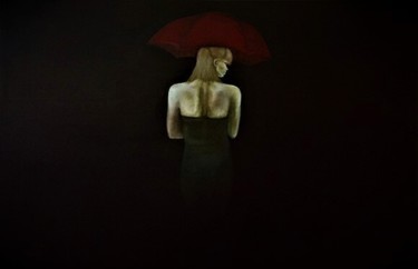 Painting titled "Lonely walk" by Gennady Gurev, Original Artwork, Oil