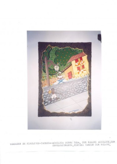 Pintura intitulada "Menino do Pirulito" por Genne Moraes, Obras de arte originais, Óleo