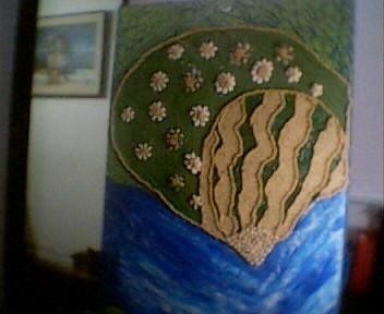 Pintura intitulada "Leque de sementes" por Genne Moraes, Obras de arte originais, Óleo