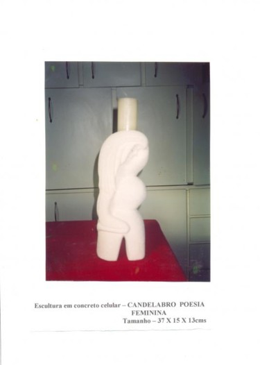 Escultura intitulada "Candelabro  Poesia…" por Genne Moraes, Obras de arte originais, Pedra
