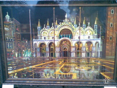 Painting titled "ночь в Венеции" by Gennadii Tokarev, Original Artwork, Oil