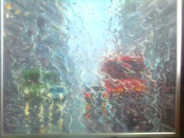 Pittura intitolato "дождь" da Gennadii Tokarev, Opera d'arte originale, Olio