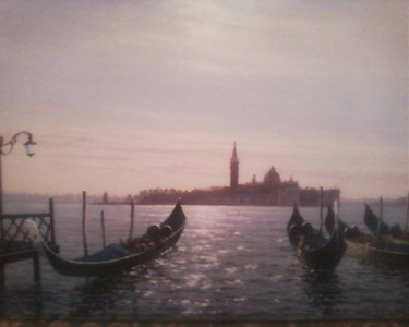 Картина под названием "венецианский вечер" - Геннадий Токарев, Подлинное произведение искусства, Масло