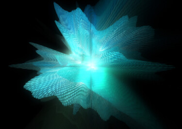 Arts numériques intitulée "Paradoxe - Bleu" par Geordie, Œuvre d'art originale, Peinture numérique