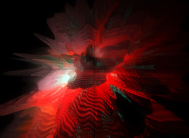 Digital Arts titled "Paradoxe - Rouge" by Geordie, Original Artwork, Digital Painting