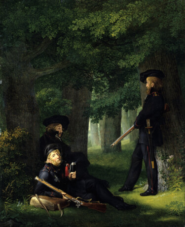 Pintura intitulada "Le travail à l'avan…" por Georg Friedrich Kersting, Obras de arte originais, Óleo