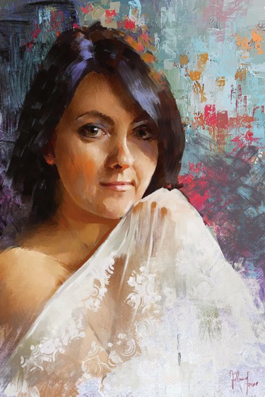 Digital Arts titled "Marianne" by Georg Ireland, Original Artwork, Digital Painting