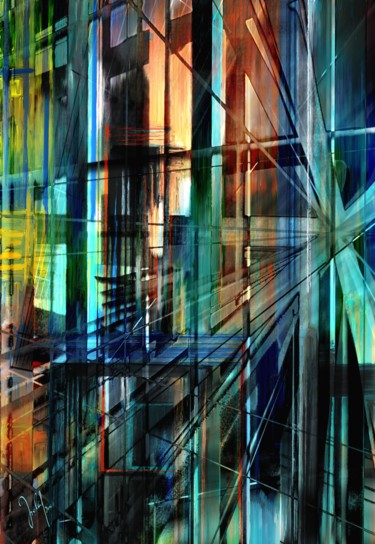 Arts numériques intitulée "15th-floor" par Georg Ireland, Œuvre d'art originale, Peinture numérique