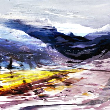 Digitale Kunst mit dem Titel "mountain scenery" von Georg Ireland, Original-Kunstwerk, Digitale Malerei