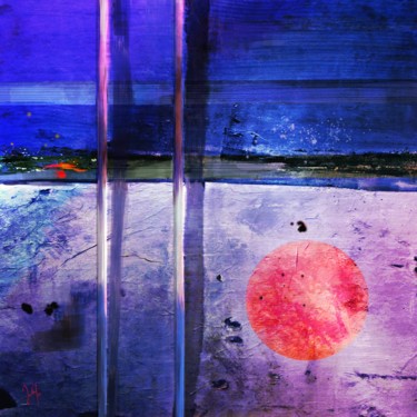 Digitale Kunst mit dem Titel "Der rote Fleck" von Georg Ireland, Original-Kunstwerk, Digitale Malerei