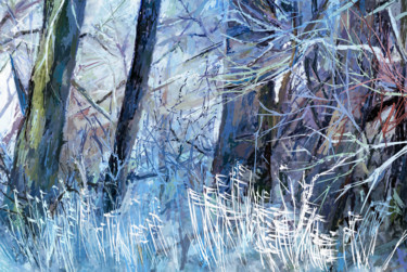 Digital Arts titled "Frost im Unterholz" by Georg Ireland, Original Artwork, Digital Painting