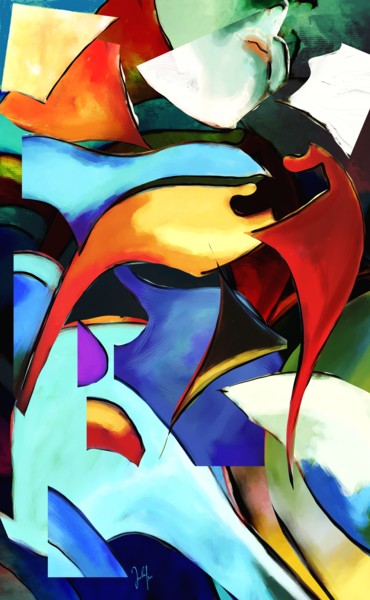 Digital Arts titled "Fragmente 2" by Georg Ireland, Original Artwork, Digital Painting