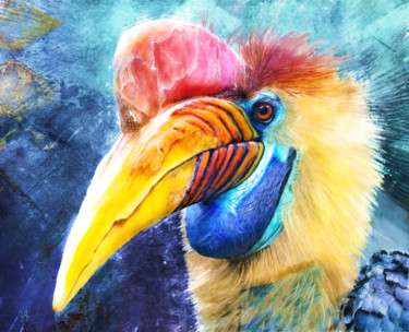 Arts numériques intitulée "Helmhornvogel" par Georg Ireland, Œuvre d'art originale, Peinture numérique