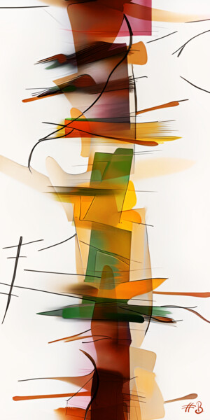 Arts numériques intitulée "#P0035-2023" par Georg Ladwein (Bschnirsk), Œuvre d'art originale, Peinture numérique