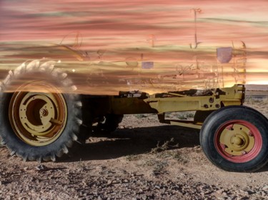 Digitale Kunst mit dem Titel "moab-tractor-lansca…" von George Grund, Original-Kunstwerk