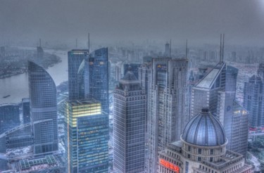Digital Arts titled "Shanghai Afternoon" by George Grund, Original Artwork, Photo Montage