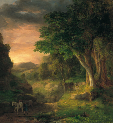 绘画 标题为“Dans le Berkshires” 由George Inness, 原创艺术品, 油