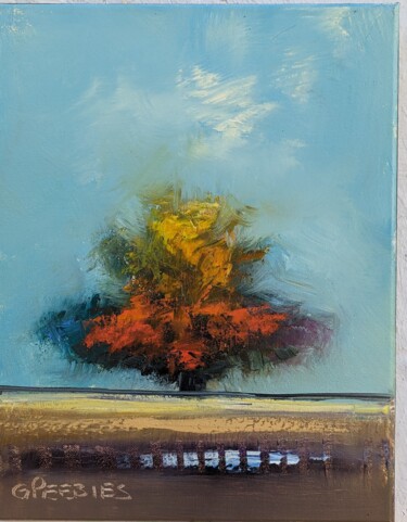 Malarstwo zatytułowany „Maple” autorstwa George Peebles, Oryginalna praca, Olej Zamontowany na Drewniana rama noszy