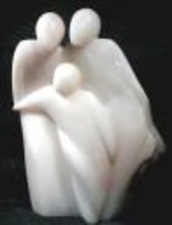 Скульптура под названием "les autres" - Brigitte George, Подлинное произведение искусства, Камень