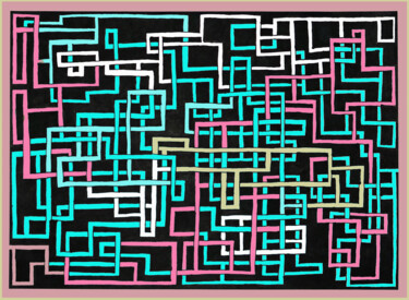 Grafika cyfrowa / sztuka generowana cyfrowo zatytułowany „MAZE LABYRINTH PATT…” autorstwa George Gkoumas, Oryginalna praca,…