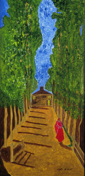 Peinture intitulée "THE VISIT ( HOMAGE…" par Georges Bettan, Œuvre d'art originale, Acrylique Monté sur Châssis en bois