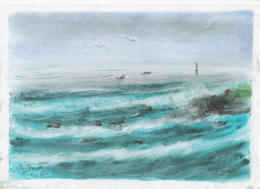 Peinture intitulée "La côte" par Georges Briot, Œuvre d'art originale, Huile
