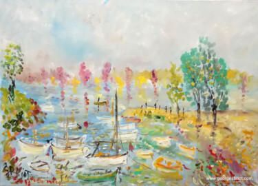 Malerei mit dem Titel "Loire Atlantique pr…" von Georges Briot, Original-Kunstwerk, Öl
