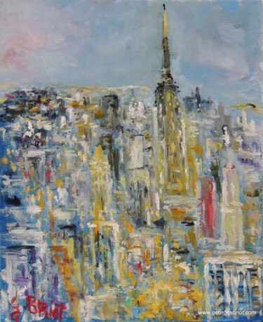 Painting titled "Empire State Buildi…" by Georges Briot, Original Artwork, Oil