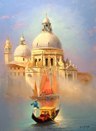 Pintura titulada "Basilica Della Salu…" por Georges Corominas, Obra de arte original, Oleo