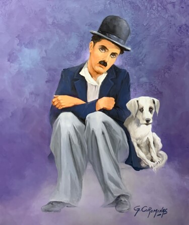 Pintura intitulada "Une vie de chien" por Georges Corominas, Obras de arte originais, Óleo