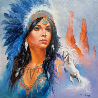 Pintura titulada "Arya" por Georges Corominas, Obra de arte original, Oleo