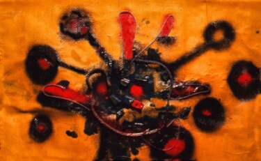 Peinture intitulée "implosion" par Georges Duhamel, Œuvre d'art originale