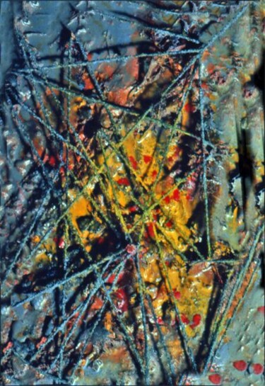 Peinture intitulée "distraction cosmique" par Georges Duhamel, Œuvre d'art originale
