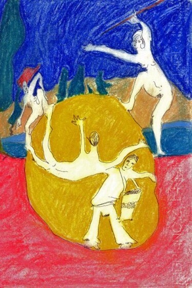 Dessin intitulée "Il postino" par Georges Duhamel, Œuvre d'art originale