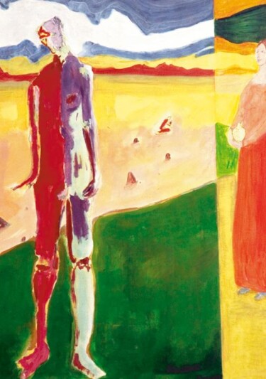 Painting titled "L'homme divisé" by Georges Duhamel, Original Artwork