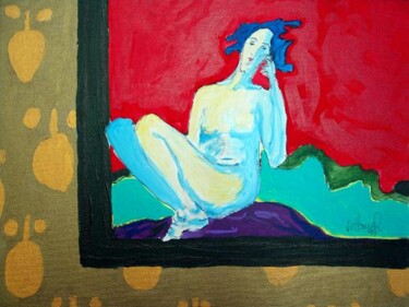 Painting titled "La rêveuse 2" by Georges Duhamel, Original Artwork