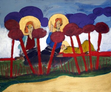 Peinture intitulée "Ici et ailleur" par Georges Duhamel, Œuvre d'art originale