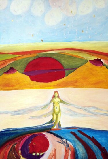 Peinture intitulée "Ai confini del mondo" par Georges Duhamel, Œuvre d'art originale