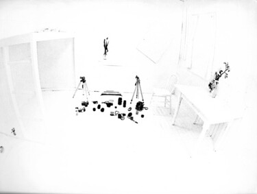 Photographie intitulée "La Chambre blanche…" par Georges Duhamel, Œuvre d'art originale