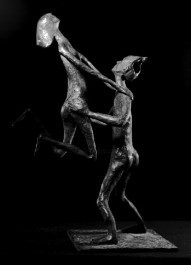 Sculpture intitulée "La vierge et le boh…" par Georges Duhamel, Œuvre d'art originale
