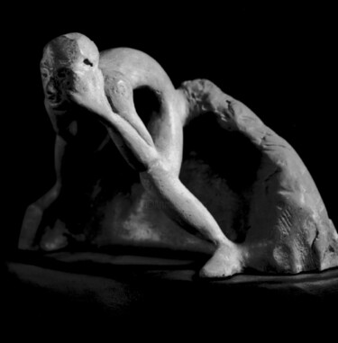 Sculpture intitulée "Le penseur" par Georges Duhamel, Œuvre d'art originale