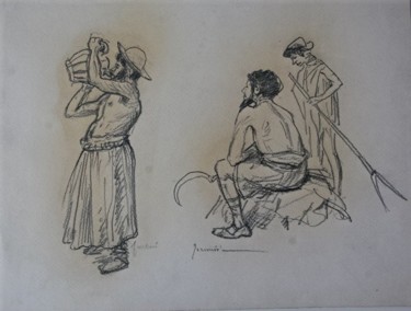 Disegno intitolato "P.G.Jeanniot.jpg" da Georges Jeanniot, Opera d'arte originale, Altro