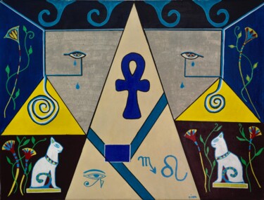 Pintura intitulada "Egypte1" por Georges Lievre, Obras de arte originais, Acrílico