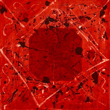 Peinture intitulée "Variation rouge" par Georges Lievre, Œuvre d'art originale, Acrylique