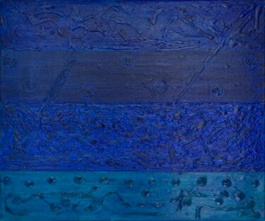 Peinture intitulée "Variation bleu" par Georges Lievre, Œuvre d'art originale, Acrylique