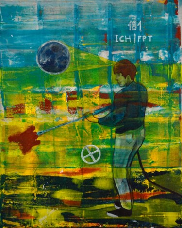 Peinture intitulée "Laveur rêveur" par Georges Lievre, Œuvre d'art originale, Acrylique